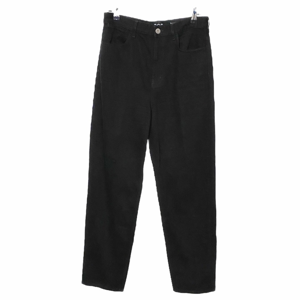 COS BLACK HIGH RISE TAPERED LEG ANKLE CUT JEANS - 27